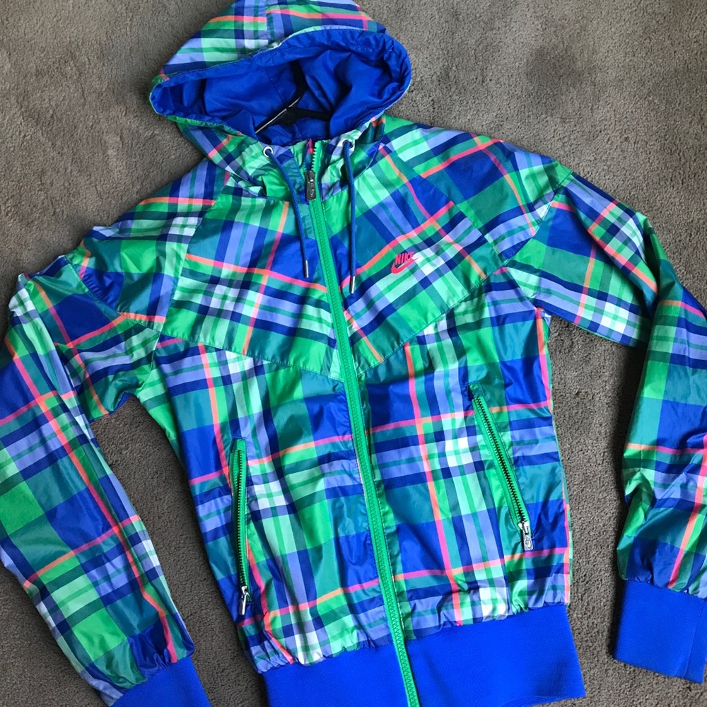 RARE Nike Plaid Running Jacket